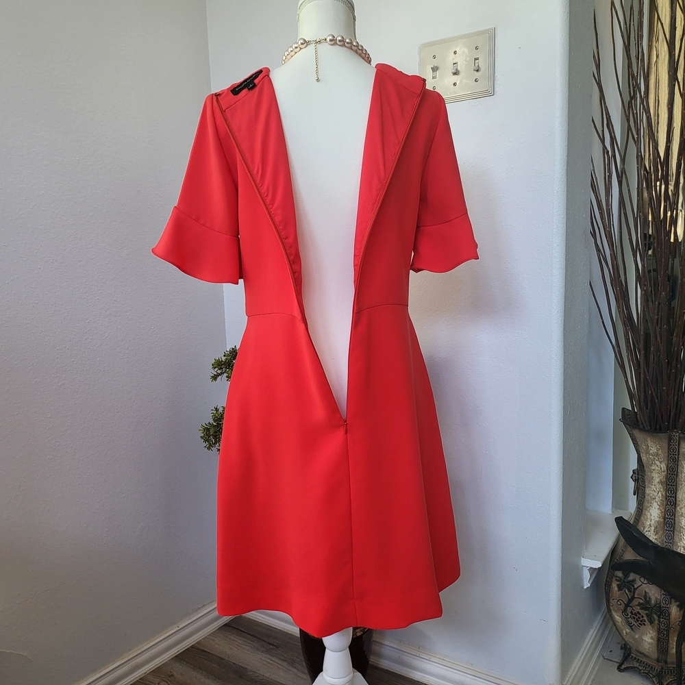 Banana Republic Elegant Red Ruffle Sleeve Dress - Picture 7 of 15